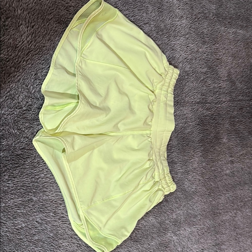 Light Yellow Lululemon Athletic Shorts